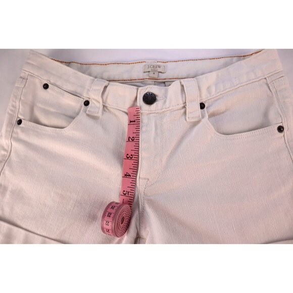 J.Crew by Stretch Denim Shorts ‎  Spandex Blend Off-White Color Size 4 - Picture 10 of 12